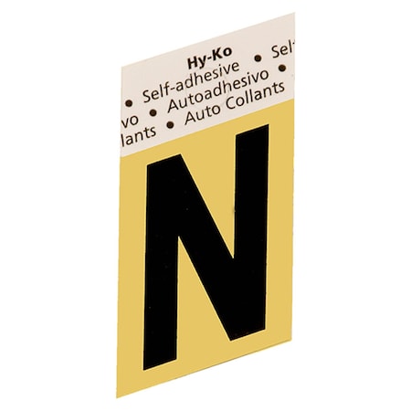 Hy-Ko 1.5 In Gold Aluminum Letter N, 10PK B00270